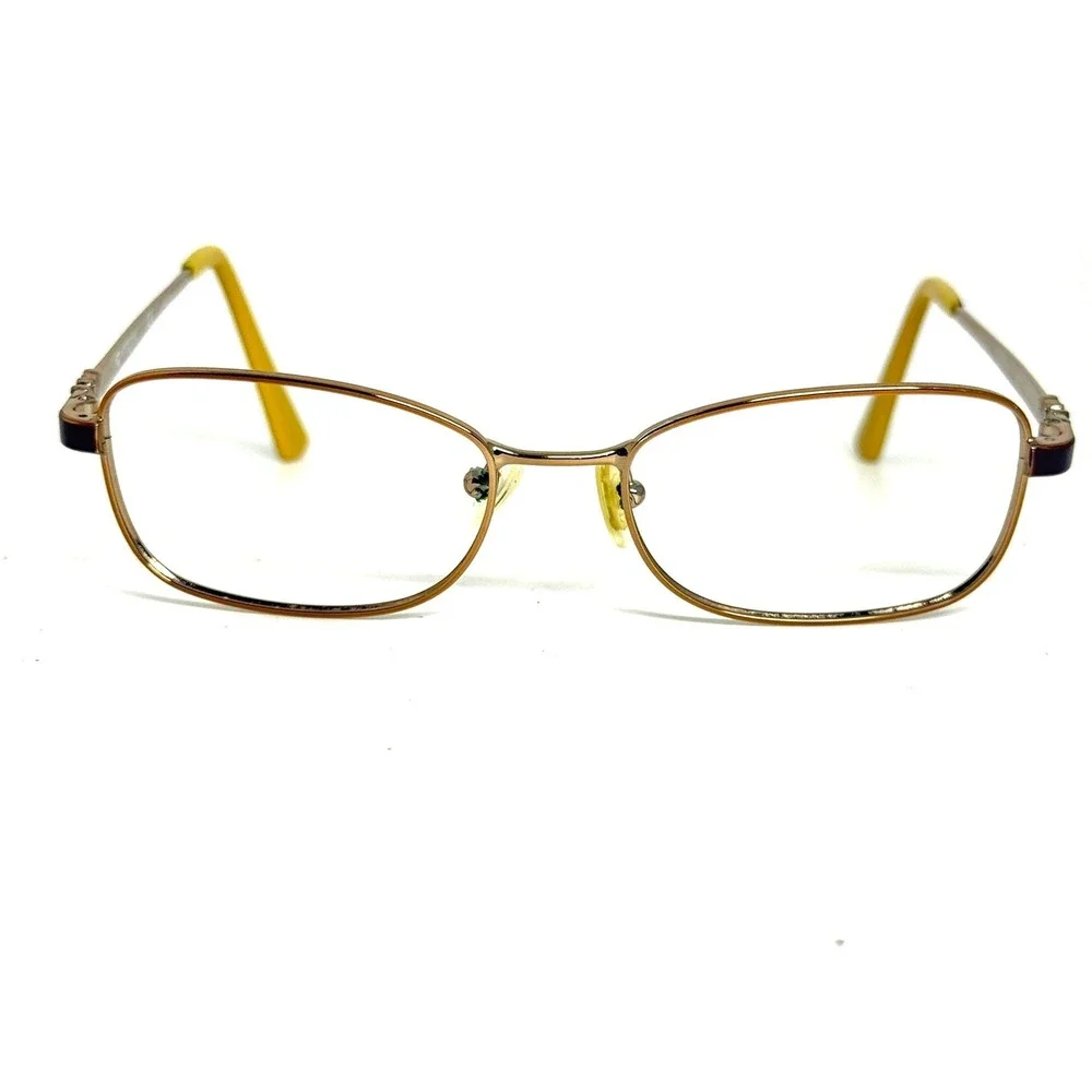 Vogue VO 3904 813‎ Brown Gold Metal Rectangular Eyeglass Frames 52-17-135 H6547